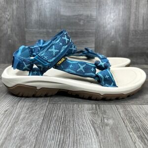 Teva Hurricane Drift Sandals Women 8 Blue Geometric Sport Outdoor NEW